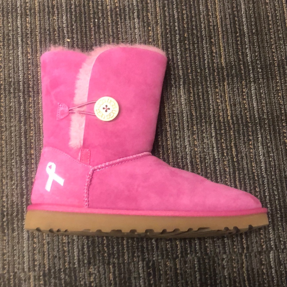 Ugg’s Bailey button boots breast cancer awareness
